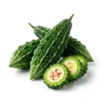 Fresh bitter gourd isolated on white background