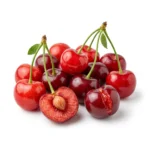 Fresh cherries cheeri red juicy fruits isolated on white background