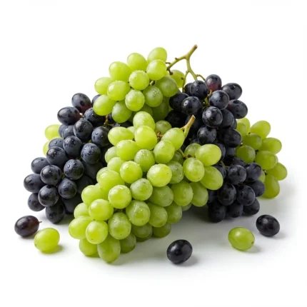 Fresh grapes isolated on white background