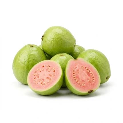 Fresh guava isolated on white background