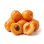 Fresh khubani apricot orange fruits isolated on white background